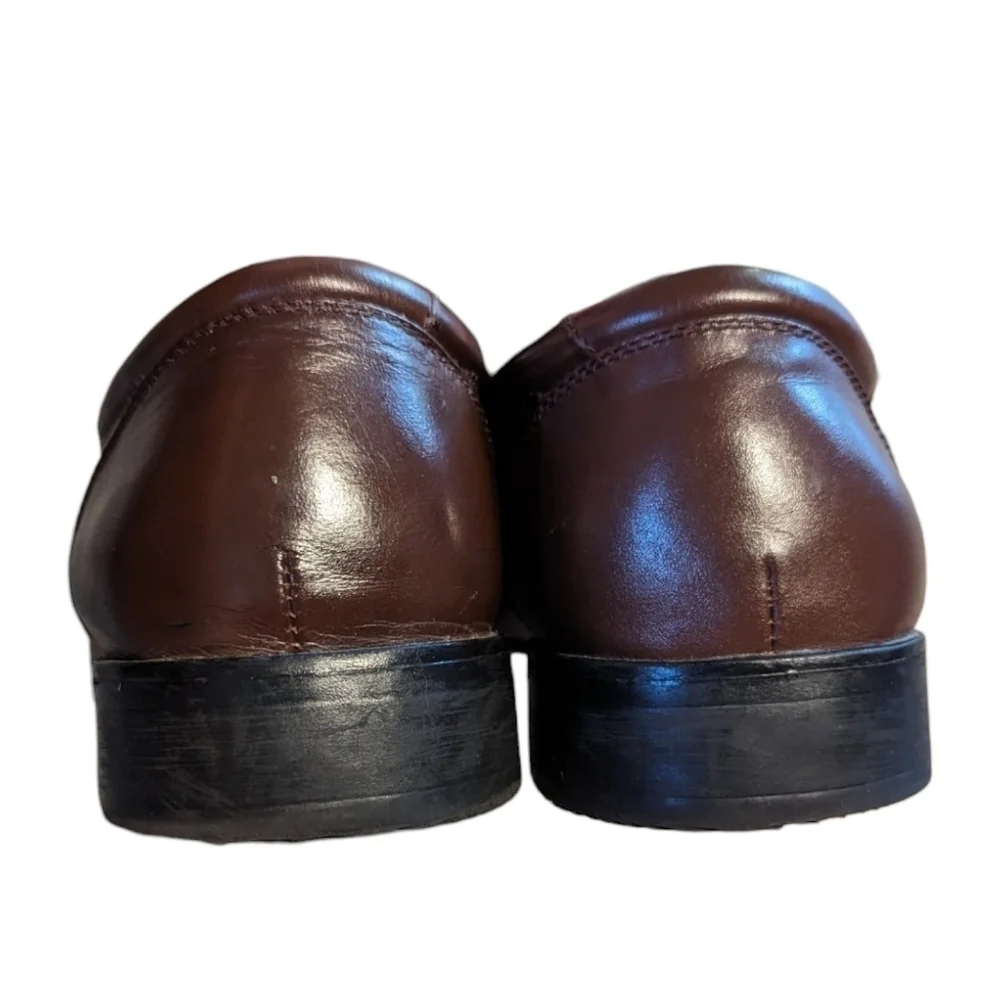 STEVE Madden P-Sutton Square Toe Brown Leather Dress Loafers (13)